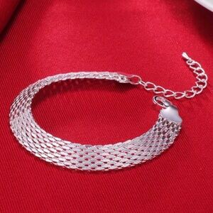 Sterling Silver Mesh Chain Bracelet